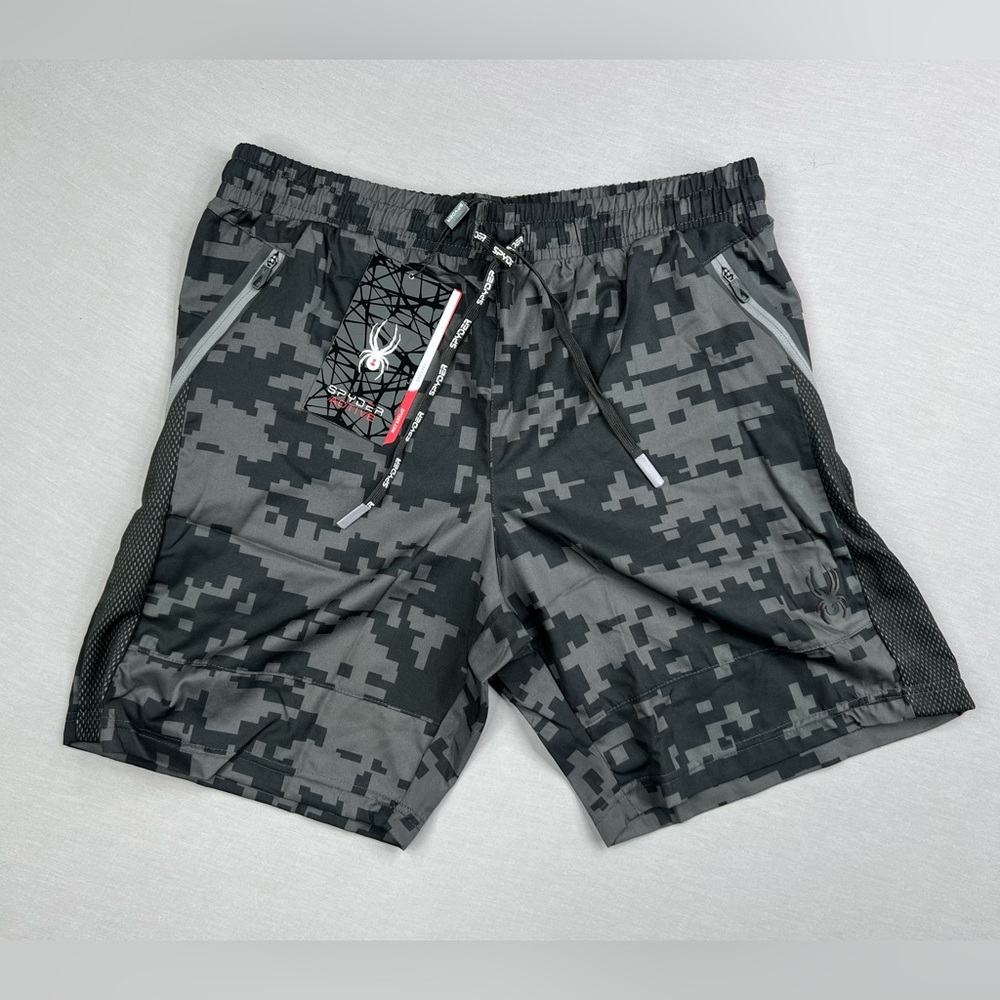 SPYDER DIGITAL CAMO 8” ATHLETIC SHORTS